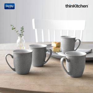 Denby Elements Light Grey 4 Piece Coffee Beaker/Mug Set