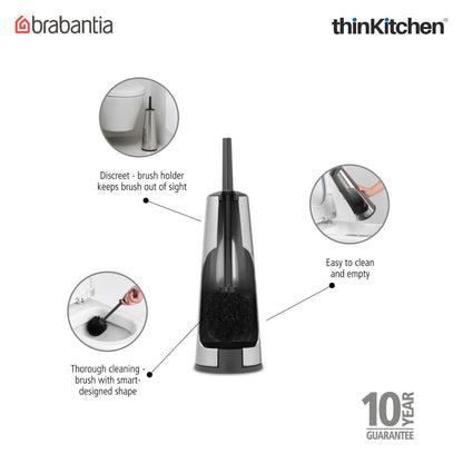 Brabantia Renew Toilet Brush And Holder - Matt Steel