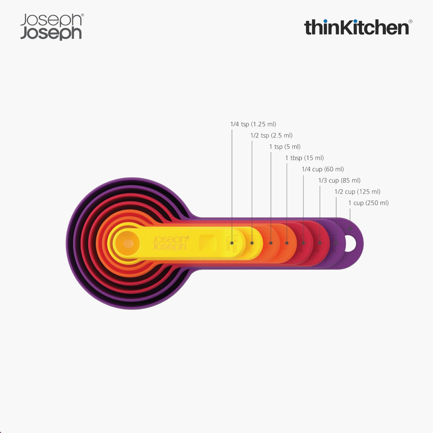 Joseph Joseph Nest Measures Measuring Cups Multicolour