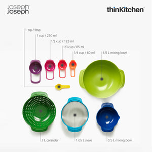 Joseph Joseph Nest 9 Plus Bowl Set - Multi Colour