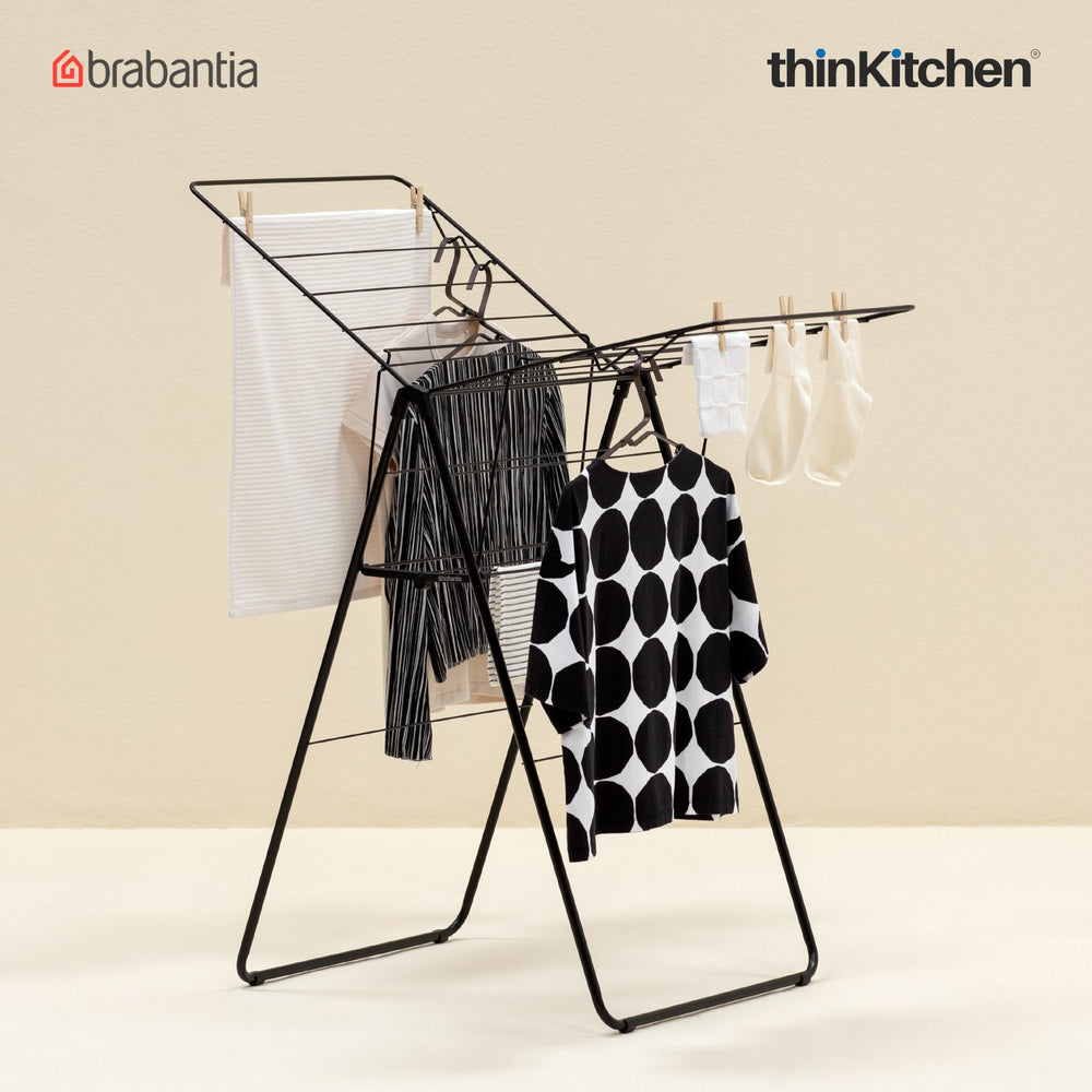 Brabantia Matt Black Clothes Drying Stand, 15 Mtr