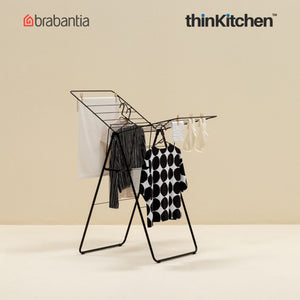 Brabantia Hangon Drying Rack, 15 meters, Matt Black