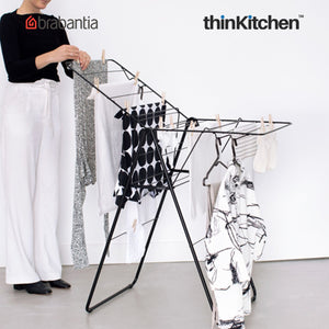 Brabantia Hangon Drying Rack, 15 meters, Matt Black