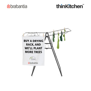 Brabantia Hangon Drying Rack, 15 meters, Matt Black