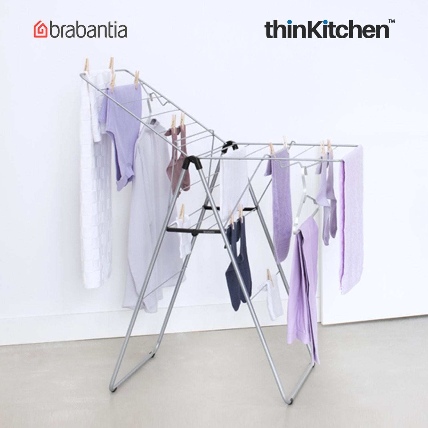 Buy Brabantia Hangon Drying Rack 15 Meters Metallic Grey Online at ...