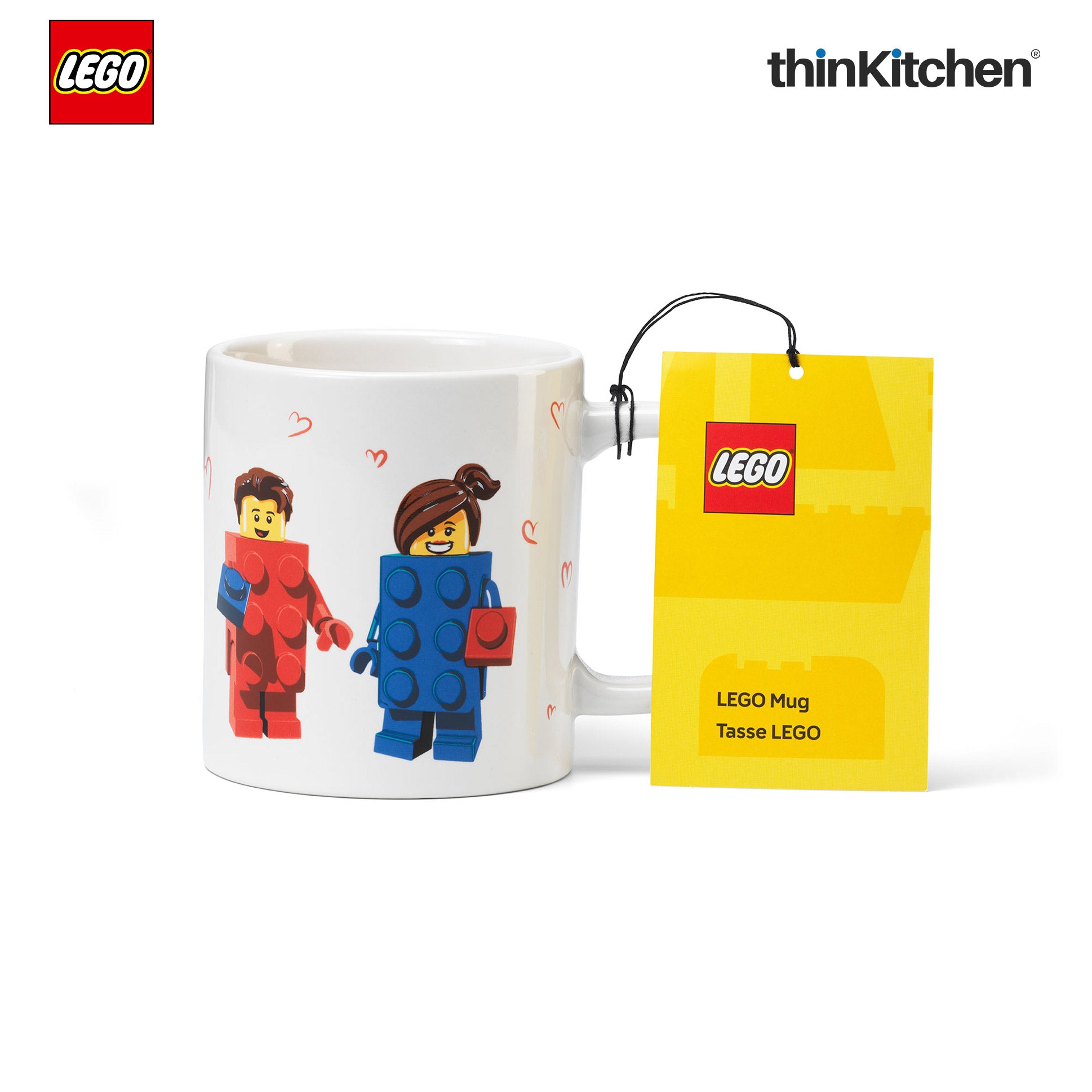 Lego Love Ceramic Coffee & Tea Mug 300ml for Kids & Adults | Durable Novelty Coffee Gift Mug - 5
