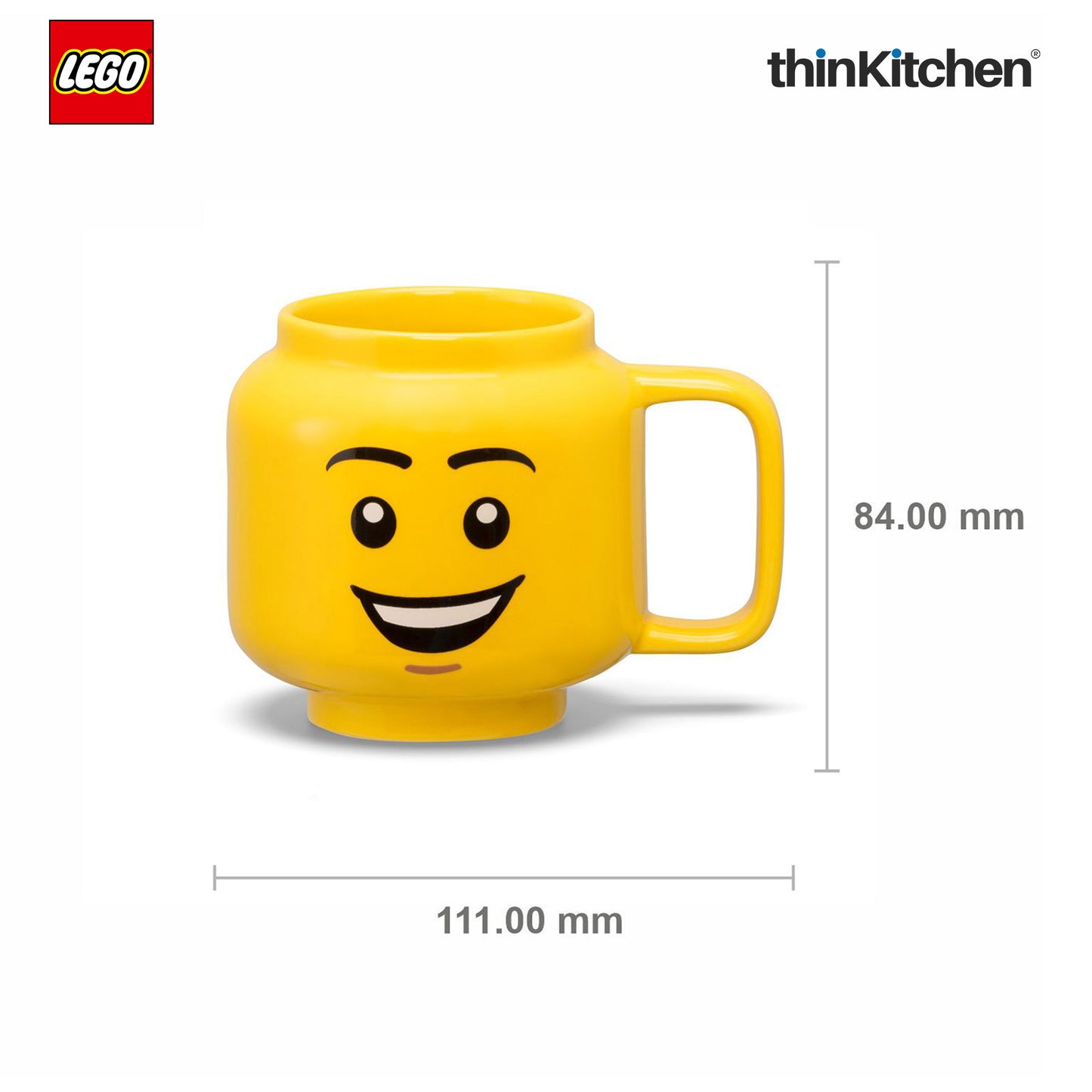 Lego Iconic Happy Boy Ceramic Mug for Tea, Coffee, 255ml  for Kids & Adults | Gift Mug for Office & Home Use