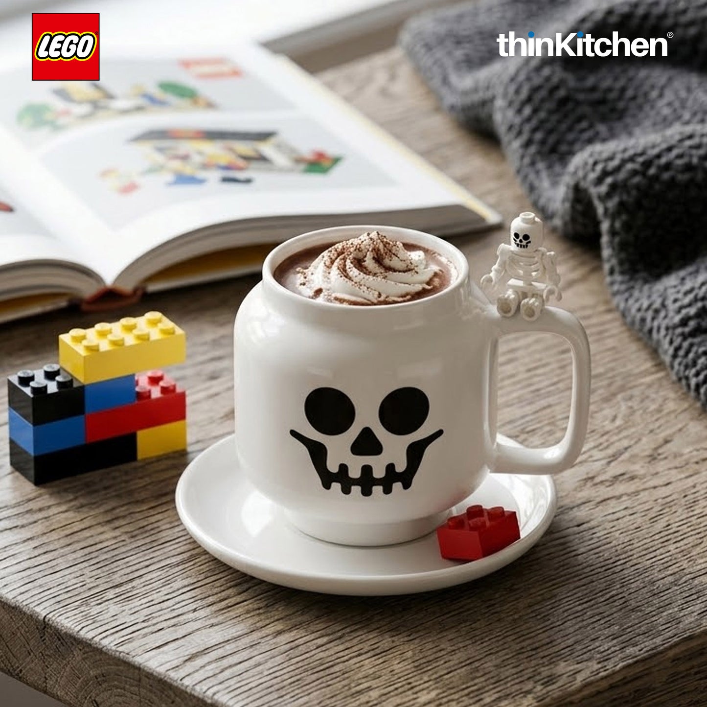 Lego Iconic Skelaton Ceramic Mug for Tea, Coffee, 255ml  for Kids & Adults | Gift Mug for Office & Home Use