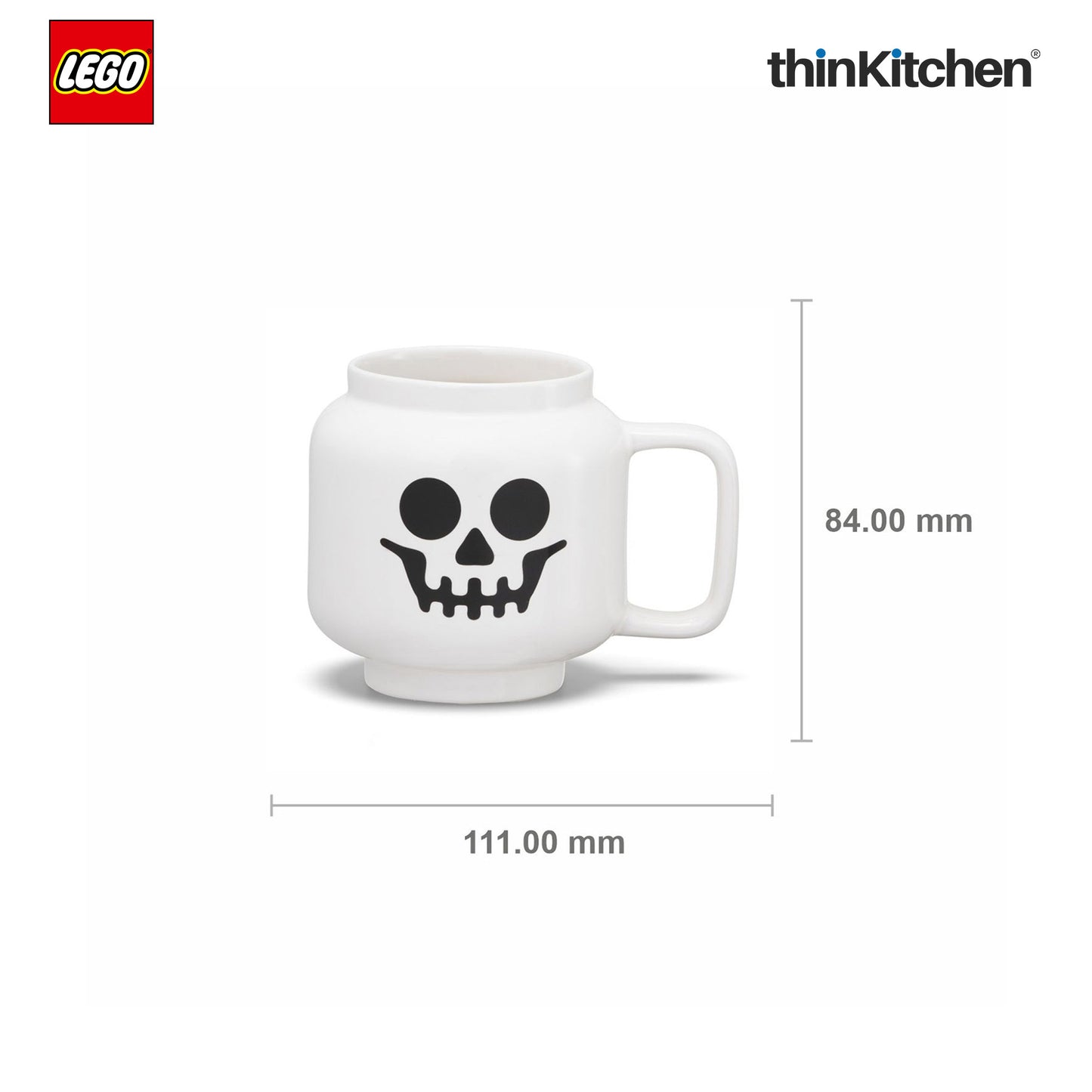 Lego Iconic Skelaton Ceramic Mug for Tea, Coffee, 255ml  for Kids & Adults | Gift Mug for Office & Home Use