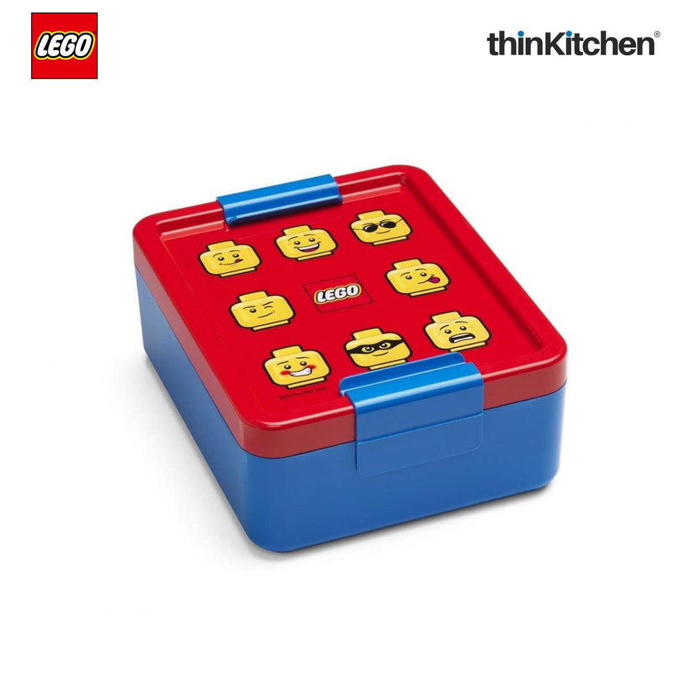 Lego Iconic Kids Lunch Box with Divider 1.7L (Red & Blue) | BPA Free, Lunch Box for School, Snack Box, Travel Lunch Box