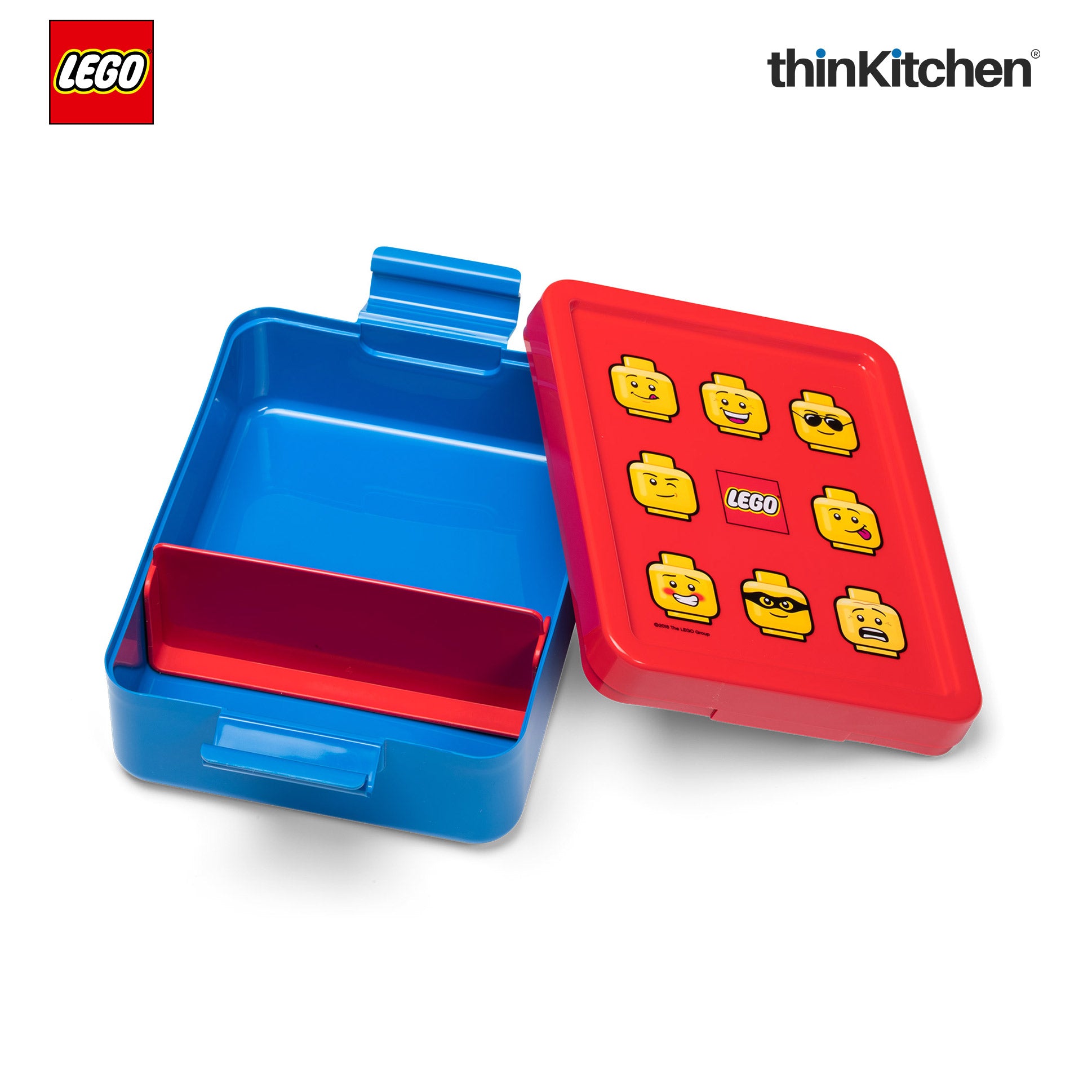 Lego Iconic Kids Lunch Box with Divider 1.7L (Red & Blue) | BPA Free, Lunch Box for School, Snack Box, Travel Lunch Box - 3