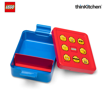 Lego Iconic Kids Lunch Box with Divider 1.7L (Red & Blue) | BPA Free, Lunch Box for School, Snack Box, Travel Lunch Box