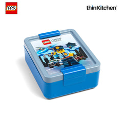 LEGO City Series Kids Lunch Box with Divider 1.7L (Blue & Grey) |BPA Free, Lunch Box for School, Snack Box, Travel Lunch Box