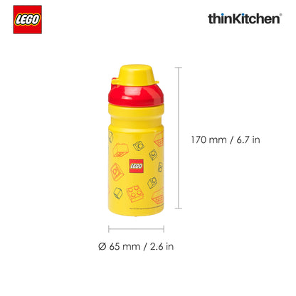 Lego Brick Art Line Series Kids School Lunch Set with 390ml Water Bottle & 1.7L Lunch Box | BPA Free Travel Lunch Set for Kids & Adults