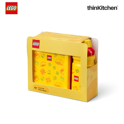 Lego Brick Art Line Series Kids School Lunch Set with 390ml Water Bottle & 1.7L Lunch Box | BPA Free Travel Lunch Set for Kids & Adults