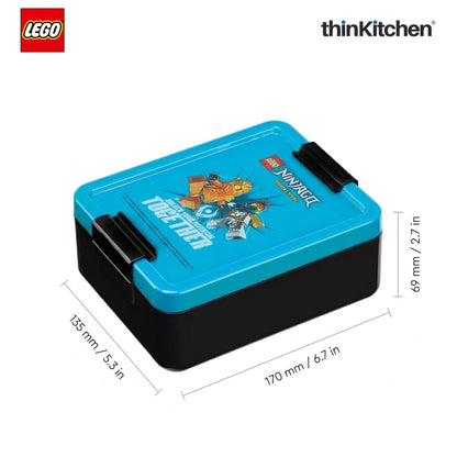 Lego Ninjago Series School Lunch Set with 390ml Water Bottle & 1.7L Lunch Box for Kids | BPA Free, Travel Lunch Set for Kids & Adults