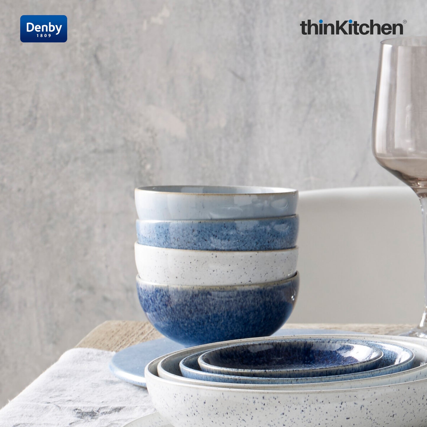 Denby Studio Blue Chalk Rice Bowl