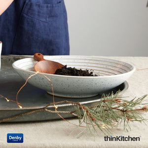 Denby Studio Blue Chalk Medium Ridged Bowl