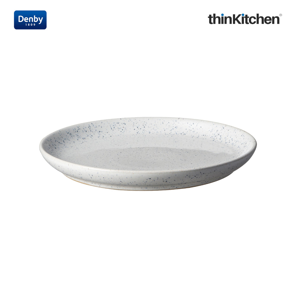 Denby 6.7" Premium Handcrafted Small Coupe Plate, Studio Blue Chalk
