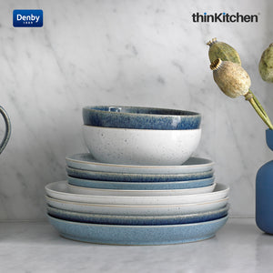 Denby Studio Blue Pebble Coupe Dinner Plate