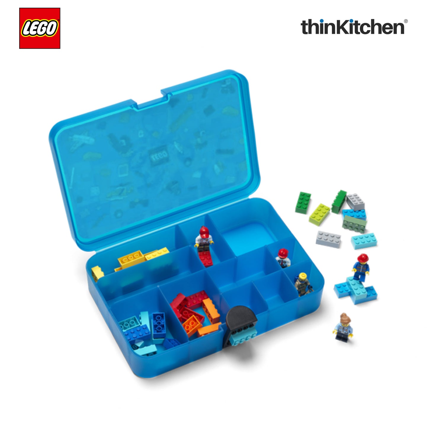 Lego Iconic Series Sorting Box, Toy Storage, Multipurpose Organizer - Blue