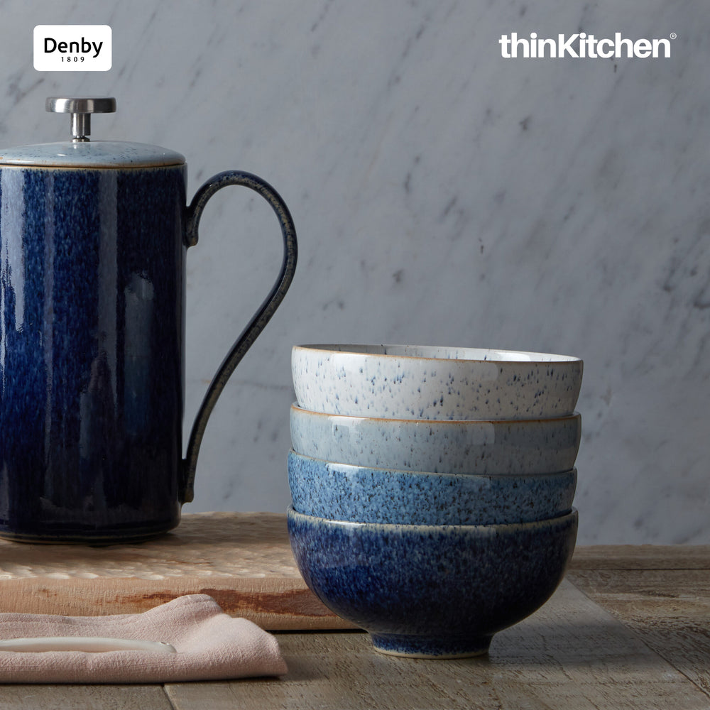 Denby 410ml Premium Handcrafted Studio Blue Flint Rice Bowl
