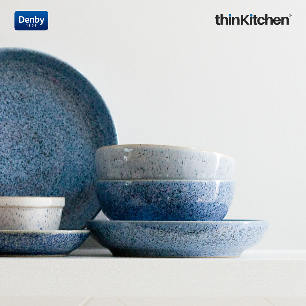 Denby 440ml Premium Handcrafted Medium Nesting Bowl, Studio Blue Flint