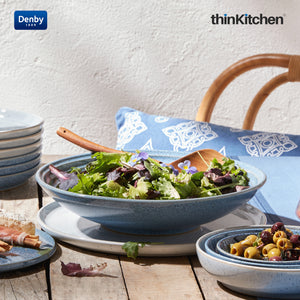 Denby Studio Blue Flint Medium Ridged Bowl