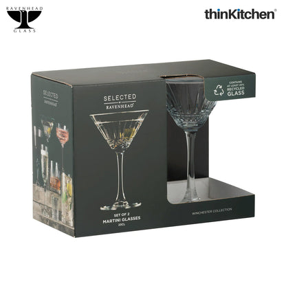 Ravenhead Winchester Martini Glasses Set of 2 – 230ml Cocktail Glasses