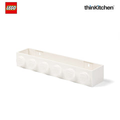 Lego Wall Mounted Book Rack White, 19 Inches | Decorative Book Shelf for Books and Toys