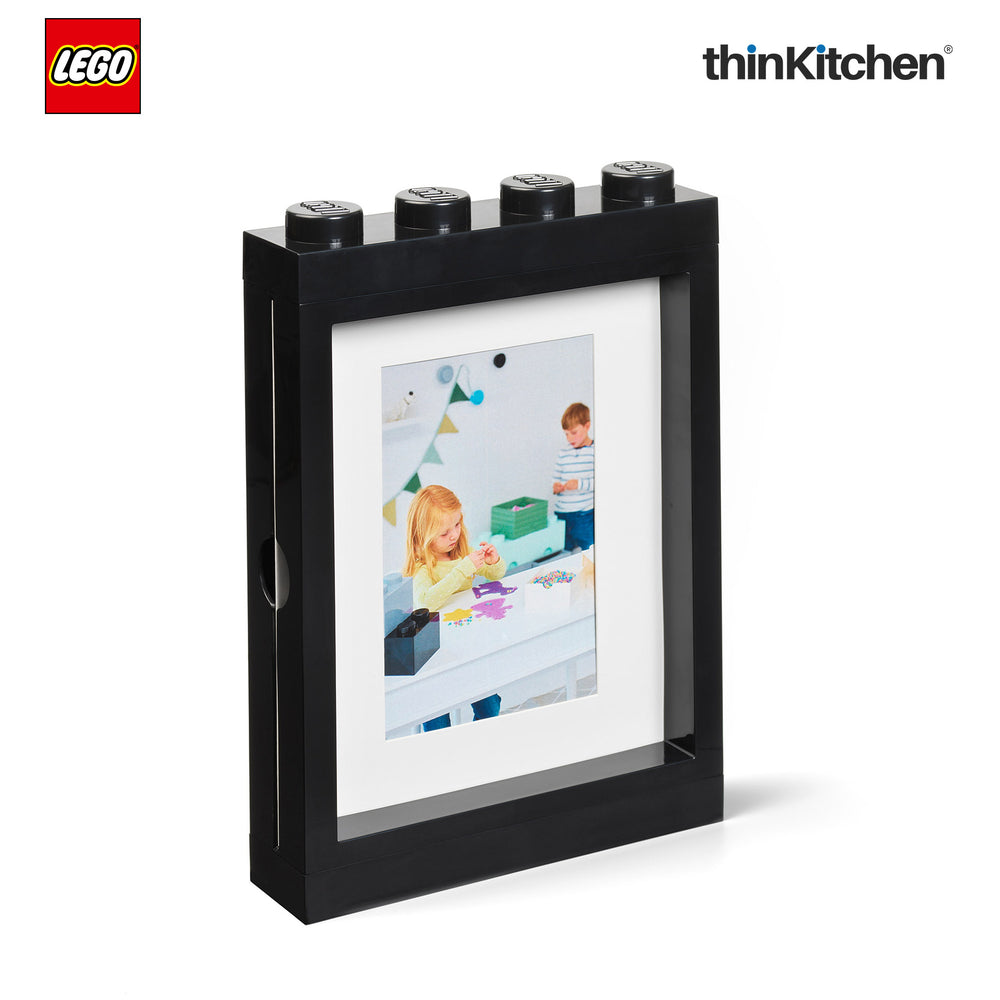 Lego Decorative Photo Frame - 6x4 Inches, Black | Picture Frame for Kids Room, Bedroom & Living Room Décor