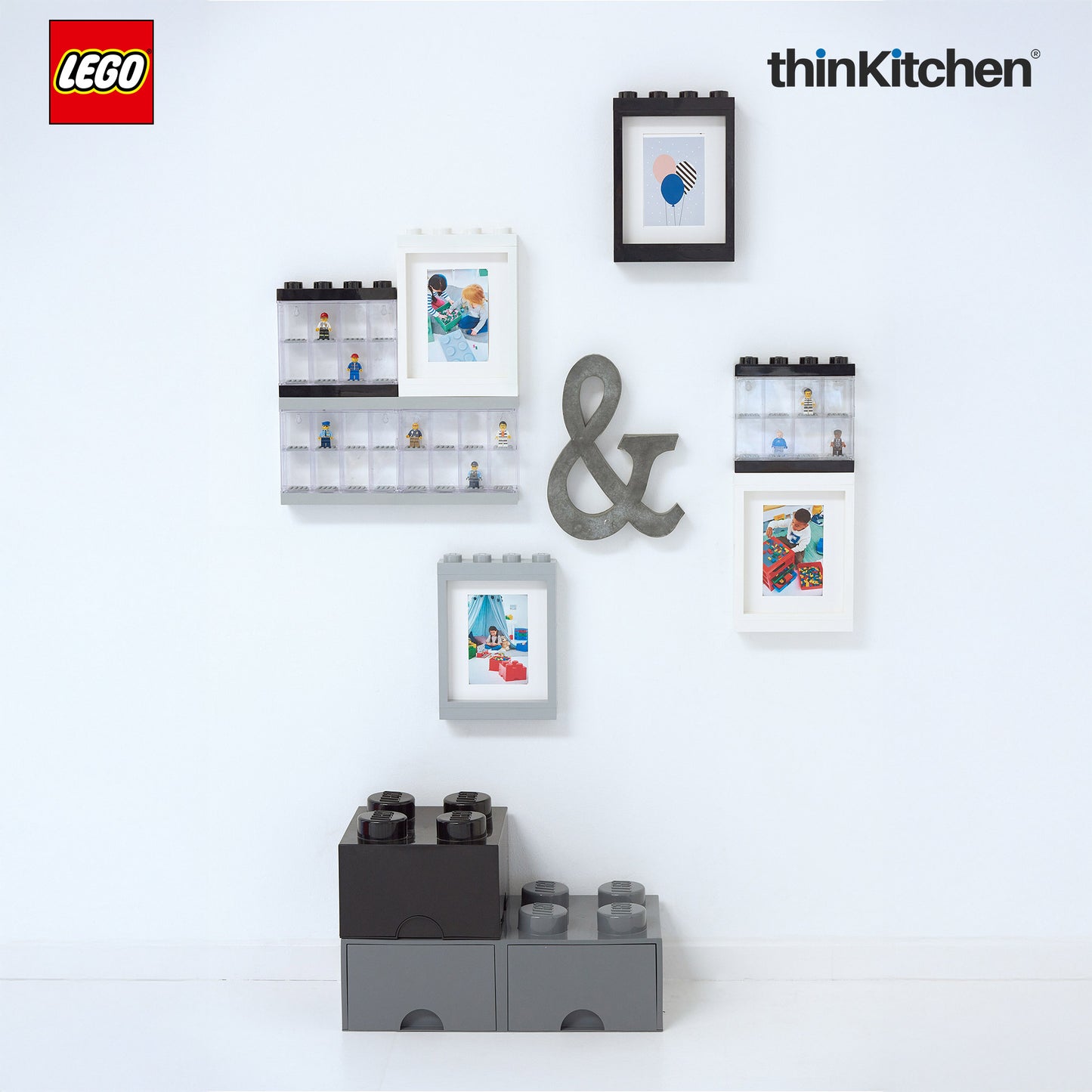 Lego Decorative Photo Frame - 6x4 Inches, Black | Picture Frame for Kids Room, Bedroom & Living Room Décor