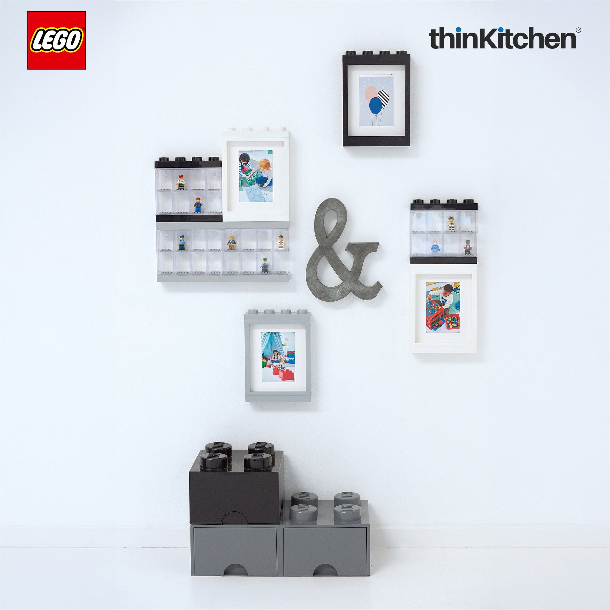 Lego Decorative Photo Frame - 6x4 Inches, Black | Picture Frame for Kids Room, Bedroom & Living Room Décor - 4