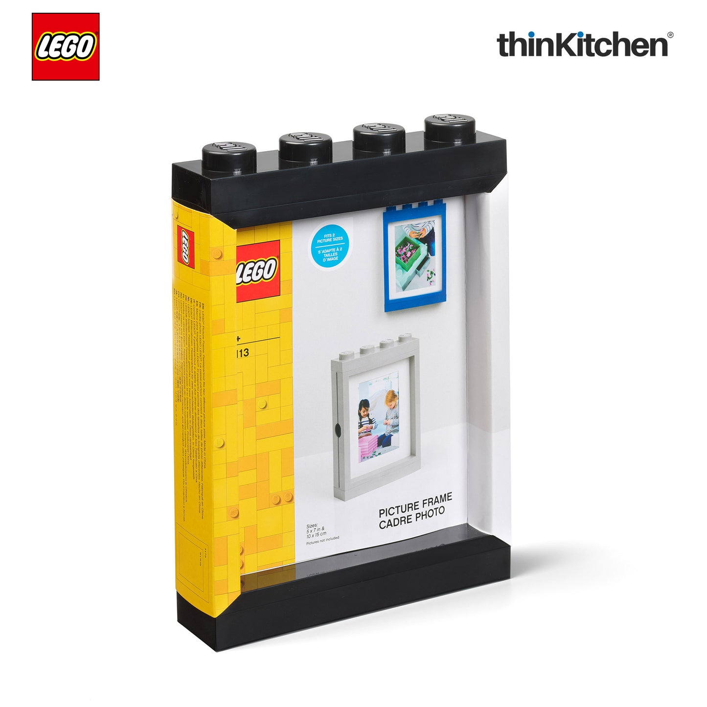 Lego Decorative Photo Frame - 6x4 Inches, Black | Picture Frame for Kids Room, Bedroom & Living Room Décor