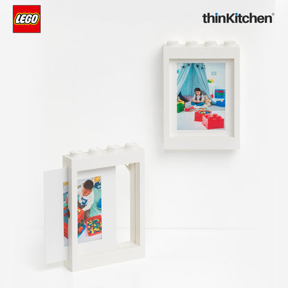 LEGO Decorative Photo Frame - 6x4 Inches, White | Picture Frame for Kids Room, Bedroom & Living Room Decor