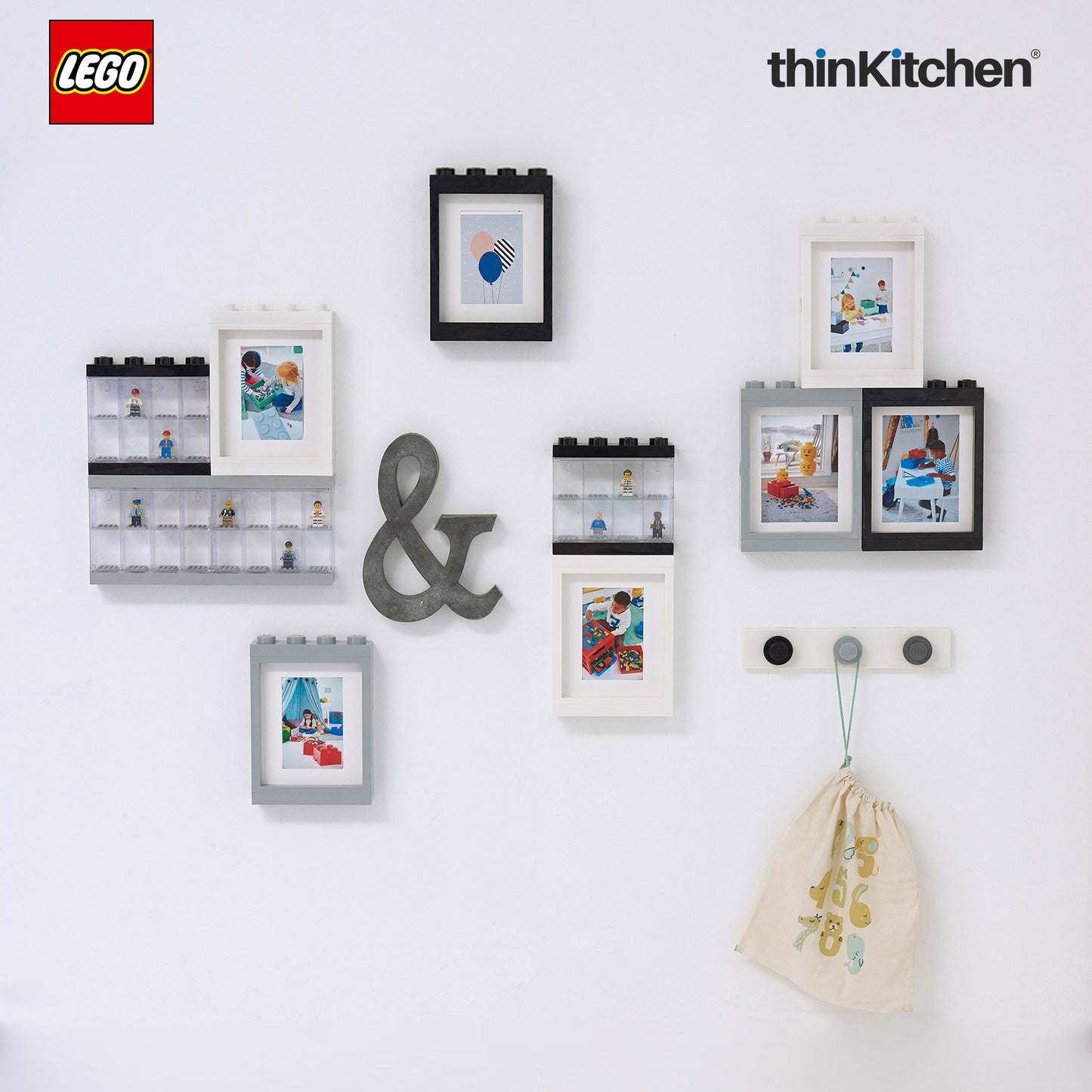 LEGO Decorative Photo Frame - 6x4 Inches, White | Picture Frame for Kids Room, Bedroom & Living Room Decor