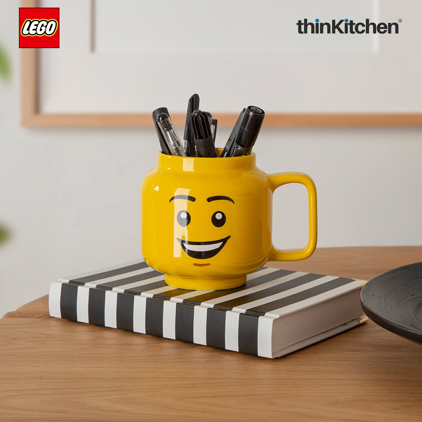 LEGO Iconic Happy Boy Ceramic Mug for Coffee, Tea, Large, 530ml | Gift Mug for Kids & Adults