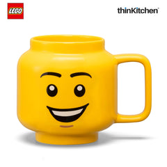 LEGO Iconic Happy Boy Ceramic Mug for Coffee, Tea, Large, 530ml | Gift Mug for Kids & Adults