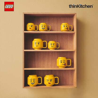 LEGO Iconic Happy Boy Ceramic Mug for Coffee, Tea, Large, 530ml | Gift Mug for Kids & Adults