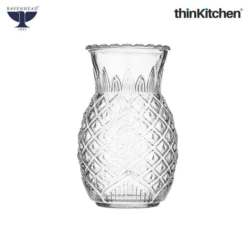 Ravenhead 4 Piece Transparent Entertain Pineapple Cocktail Glasses, 675ml each