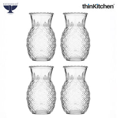 Ravenhead 4 Piece Transparent Entertain Pineapple Cocktail Glasses, 675ml each
