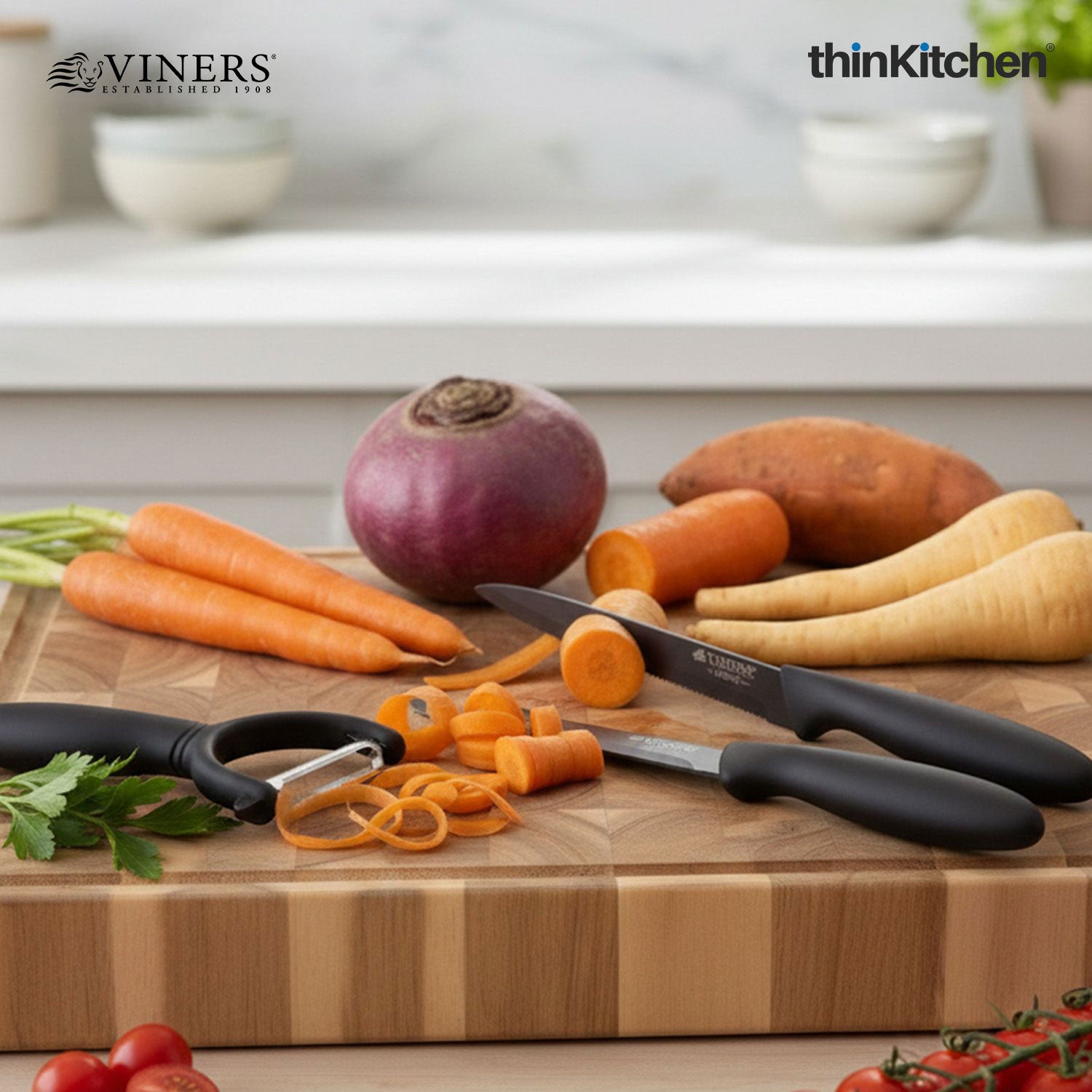 Viners 4-Piece Peel & Prep Knife Set for Cutting, Chopping & Peeling | Sharp Stainless Steel Blades - 2