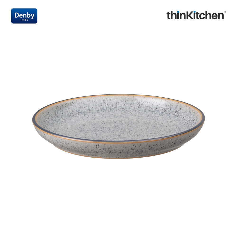 Denby 6.7" Premium Handcrafted Small Coupe Plate, Studio Grey