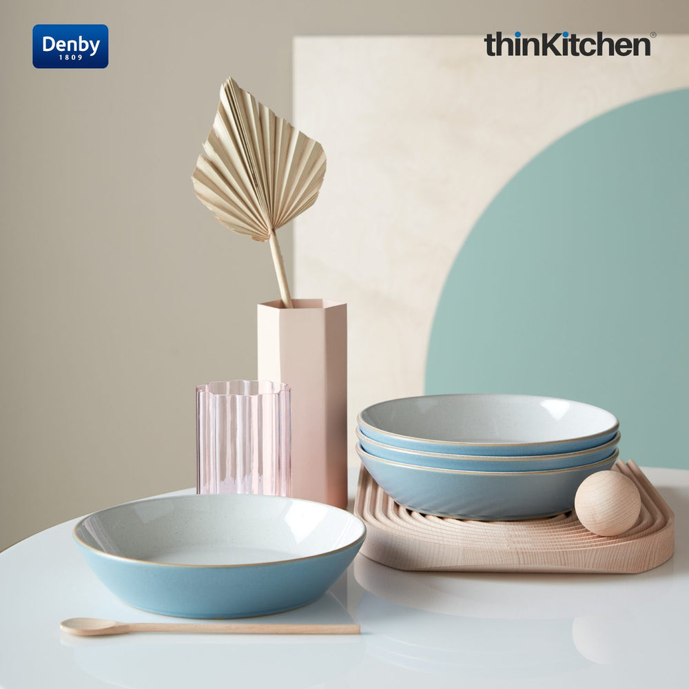 Denby 8.5" Premium Handcrafted Medium Plate, Impression Blue