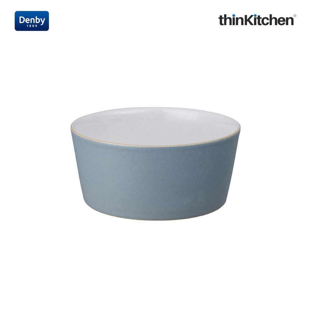 Denby 400ml Premium Handcrafted Straight Rice Bowl,  Impression Blue