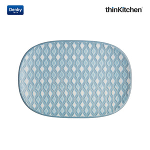 Denby Impression Blue Accent Medium Oblong Platter
