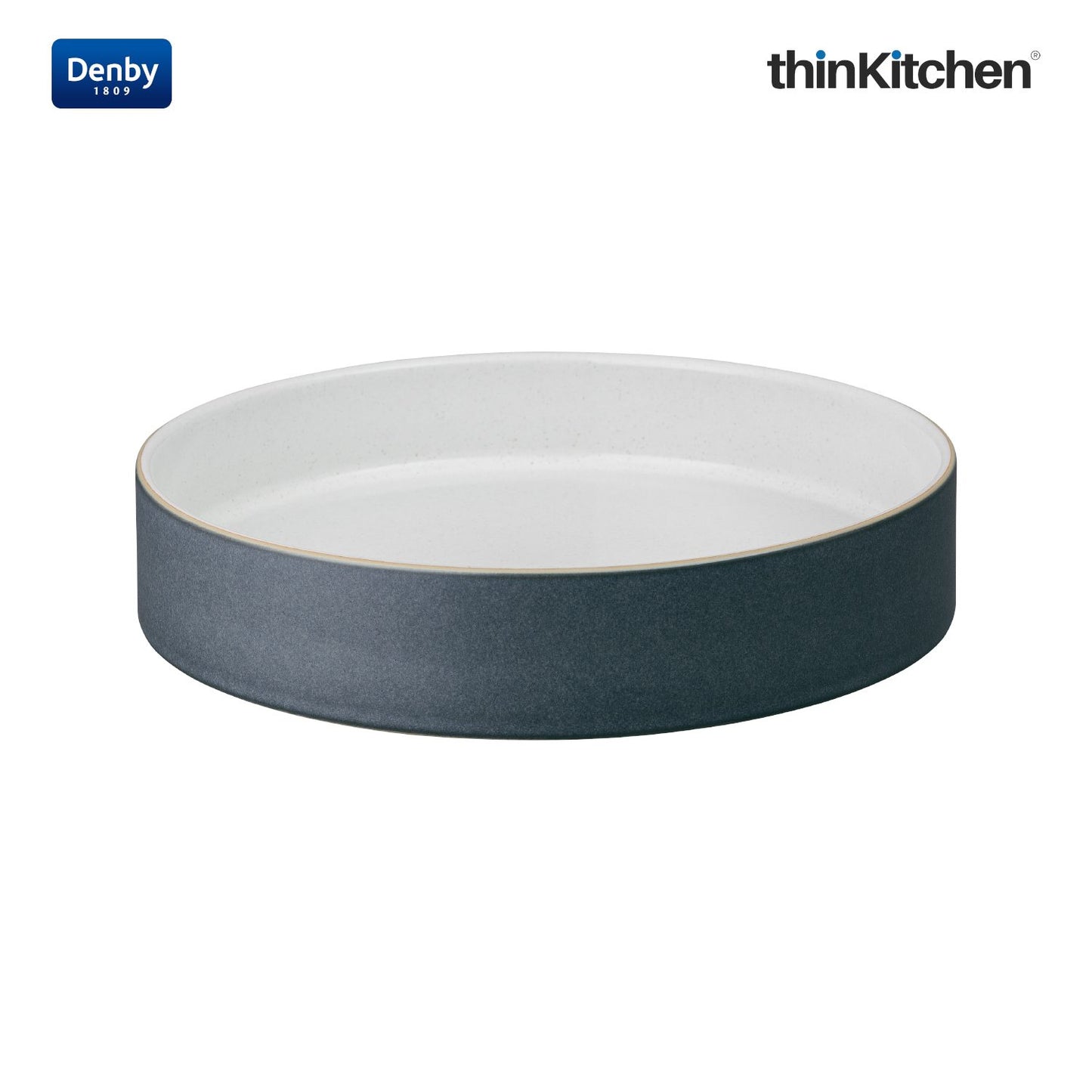 Denby Impression Charcoal Blue Straight Round Tray