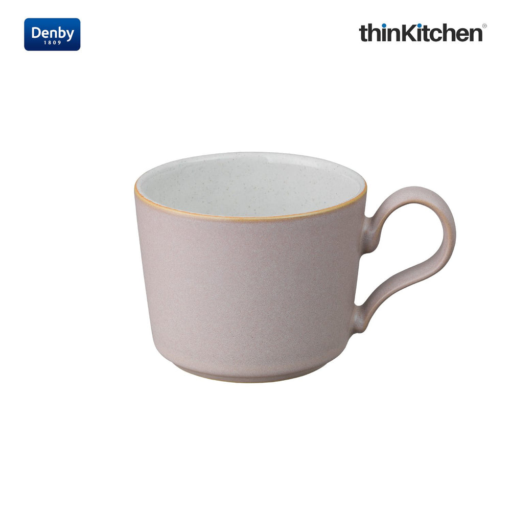 Denby 220ml Premium Handcrafted Tea Coffee Cup, Impression Pink