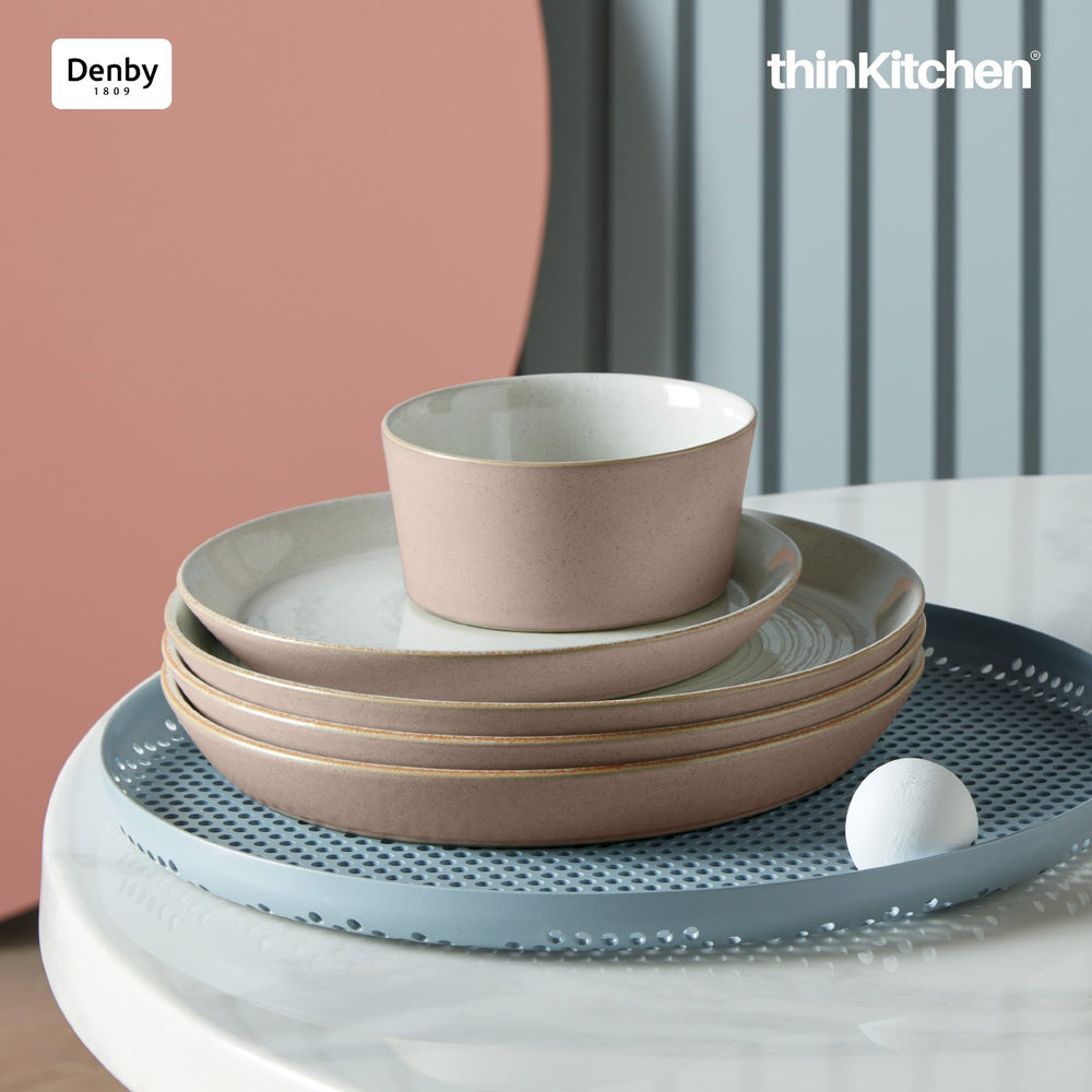 Denby Premium Handcrafted Medium Plate, Impression Pink