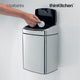 Brabantia Rectangular Touch Bin, 10 Litre, Brilliant Steel